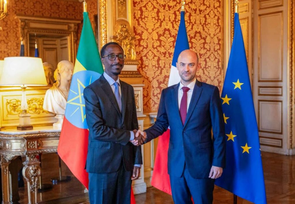 FM Gedion Meets with French Counterpart Jean-Noël Barrot