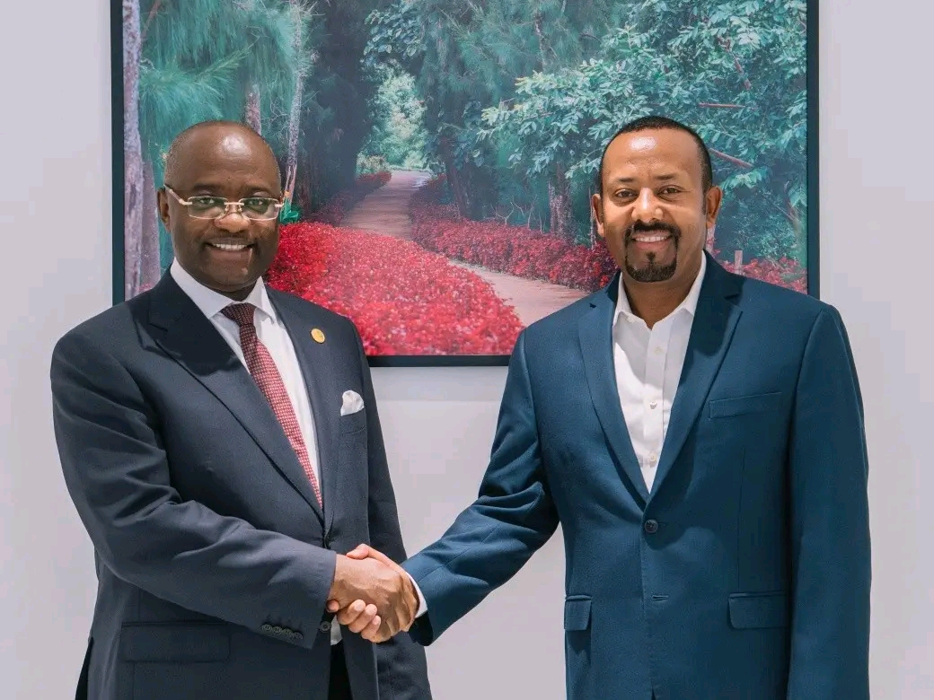 PM Abiy Ahmed receives President of Afreximbank George Elombi