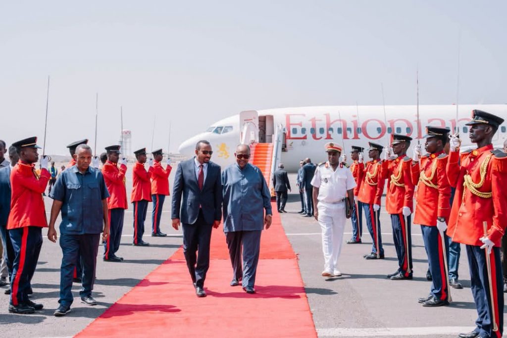 Ethiopian Prime Minister Abiy Ahmed Arrives in Djibouti for Joint Economic Project Announcement